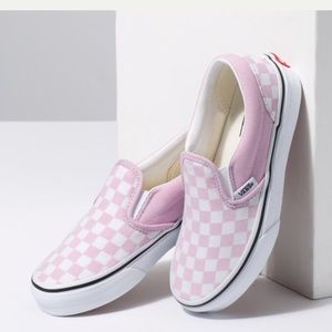 Kids Vans size 3 checkered slip ons